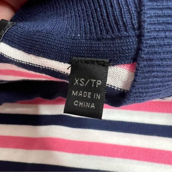 ATM Striped Long Sleeve Sweater Knit Top Cotton Pink Blue White Size XS - Picture 9 of 10